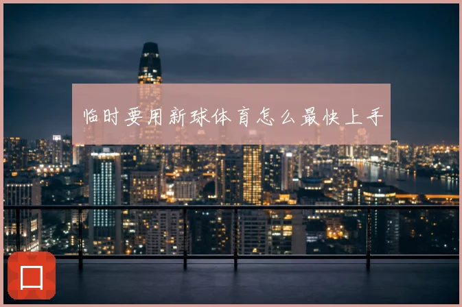 临时要用新球体育怎么最快上手